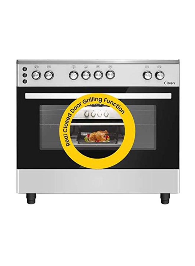 كليكون 90x60 Freestanding Cooking Range Made In Turkey CK301 Silver  - Image 3