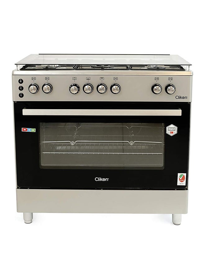 كليكون 90x60 Freestanding Cooking Range Made In Turkey CK301 Silver  - Image 4