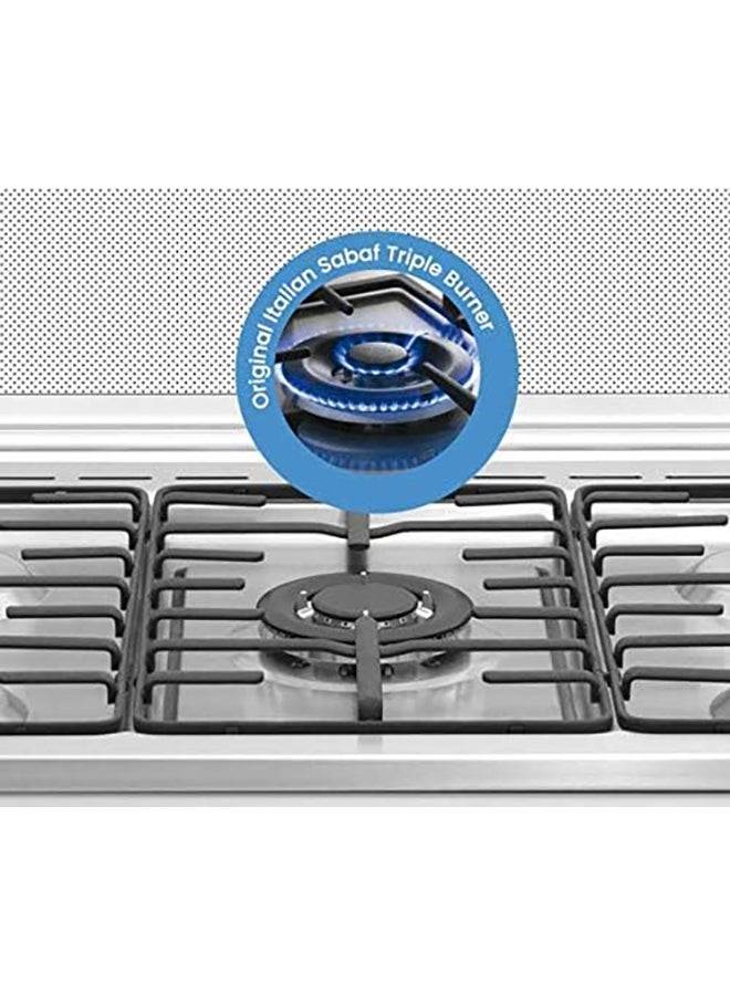 كليكون 90x60 Freestanding Cooking Range Made In Turkey CK301 Silver  - Image 2