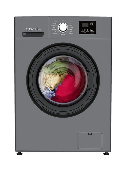 8 KG Front Loading Fully Automatic Washing Machine CK652 Grey