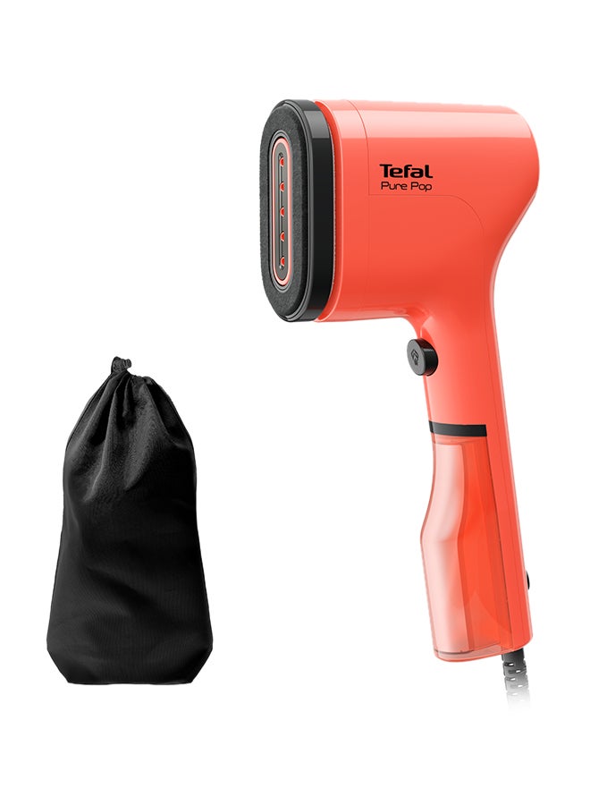 Tefal - TEFAL Pure POP Garment Steamer | Steams/Purifies Garments | Steam Output Up to 20 g/min | Removes Lint | Delicate Fabrics | Reversible Pad System | Ultra-Compact | Travel-Friendly | Fast Heat-Up | 70 ml 1300 W DT2022G0 Coral Red - Image 1