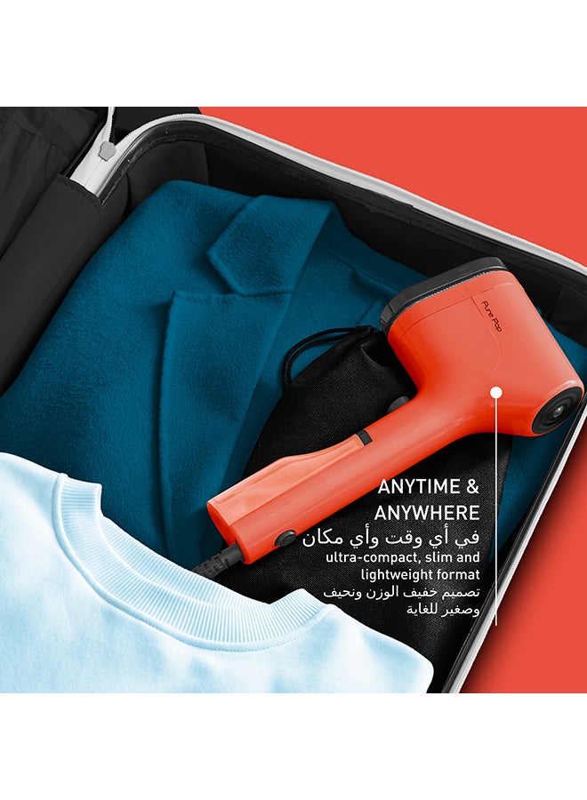 Tefal - TEFAL Pure POP Garment Steamer | Steams/Purifies Garments | Steam Output Up to 20 g/min | Removes Lint | Delicate Fabrics | Reversible Pad System | Ultra-Compact | Travel-Friendly | Fast Heat-Up | 70 ml 1300 W DT2022G0 Coral Red - Image 1