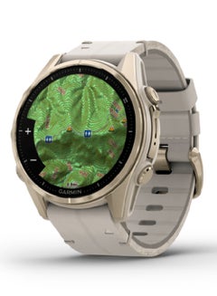 GARMIN Fenix 8 - 43MM - Up To 29 Days Battery Life - 1.3"inch Amoled Display, Scratch Resistant, Sapphire Crystal, Heart Rate Monitor, All Day Stress Monitor, Offline Voice Command, Calling Features, Super Bright LED Flashlight, iOS and Android Compatible Soft Gold  - Image 5