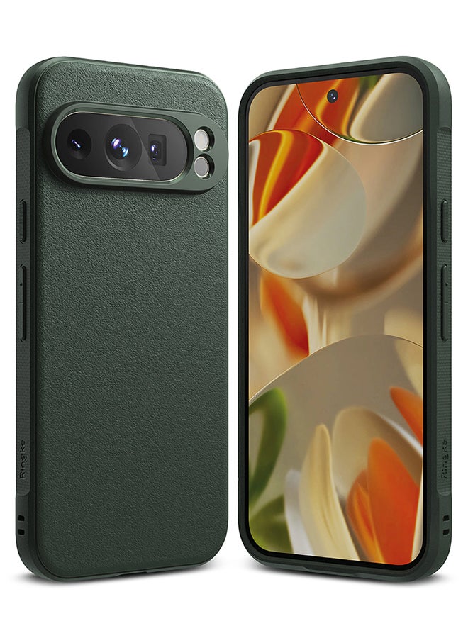 Ringke Onyx Case Compatible With Google Pixel 9 Pro XL, Enhanced Grip Tough Flexible TPU Rugged Bumper Drop Protection Phone Cover- Dark Green  - Image 1