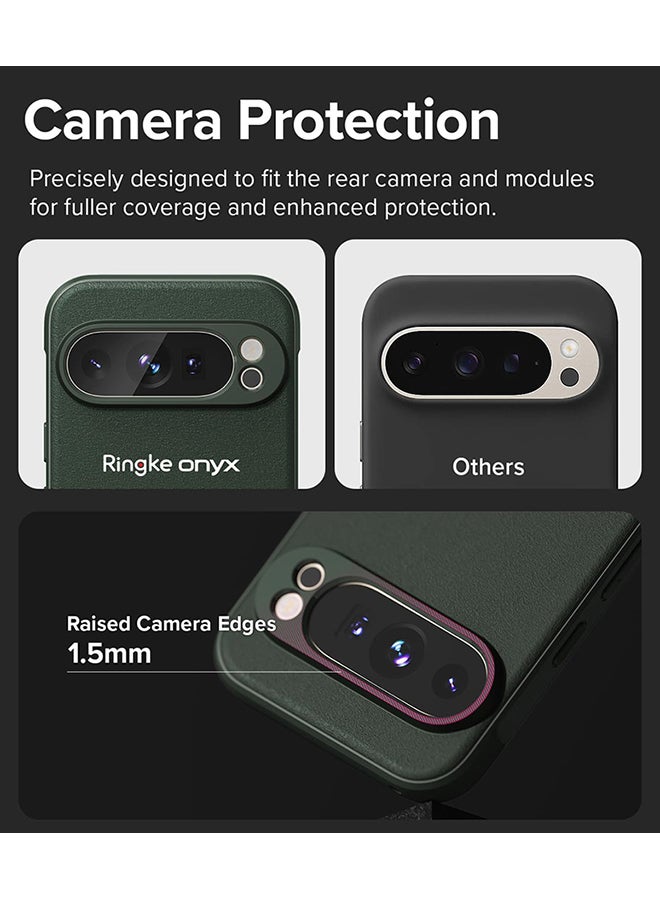 Ringke Onyx Case Compatible With Google Pixel 9 Pro XL, Enhanced Grip Tough Flexible TPU Rugged Bumper Drop Protection Phone Cover- Dark Green  - Image 4