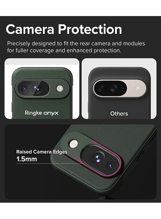 Ringke Onyx Case Compatible With Google Pixel 9, Enhanced Grip Tough Flexible TPU Shockproof Rugged TPU Bumper Drop Protection Phone Cover - Dark Green  - Image 4