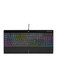 CORSAIR Corsair K55 RGB PRO XT - Dynamic Per-Key RGB Backlighting - Six Macro Keys with Elgato Stream Deck Software Integration - IP42 Dust and Spill-Resistant - Detachable Palm Rest - Media and Volume Keys  - Image 1