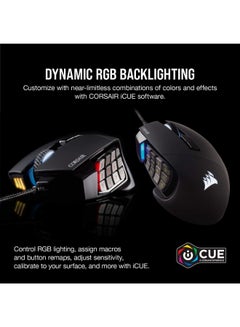 CORSAIR Corsair Scimitar RGB Elite, MOBA/MMO Gaming Mouse, Black  - Image 5