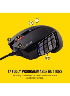 CORSAIR Corsair Scimitar RGB Elite, MOBA/MMO Gaming Mouse, Black  - Image 2