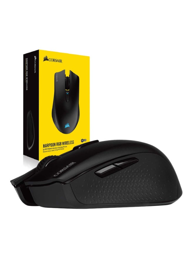 CORSAIR - Corsair Harpoon RGB Wireless Gaming Mouse-Backlit RGB LED, 10000 DPI, Optical - Black - Image 1