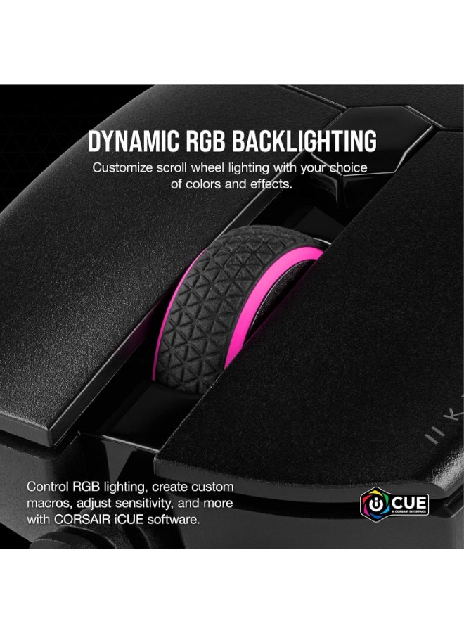 كورسير - Katar Pro Ultra-Light Optical Usb Gaming Mouse With Backlit Rgb Led, 12400 Dpi (Black) - Image 1