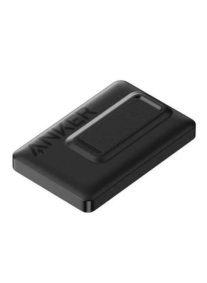 Anker - 10000 mAh MagGo Magnetic Battery, 10,000mAh Foldable 15W Wireless Portable Charger, 7.5W USB-C Power Delivery Power Bank with Stand, Magsafe-Compatible for iPhone 15/14/13/12 Series Black - Image 1