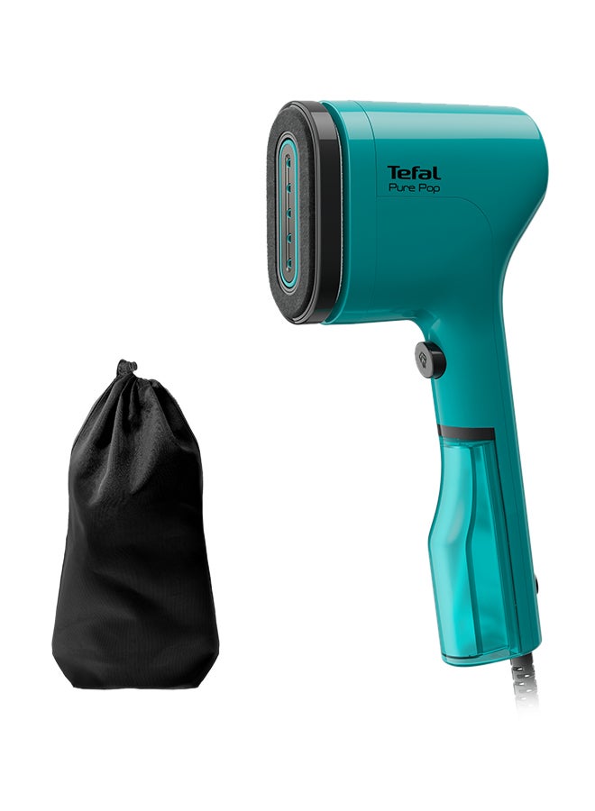 Tefal - TEFAL Pure POP Garment Steamer | Steams/Purifies Garments | Steam Output Up to 20 g/min | Removes Lint | Delicate Fabrics | Reversible Pad System | Ultra-Compact | Travel-Friendly | Fast Heat-Up | 70 ml 1300 W DT2024G0 Green - Image 1