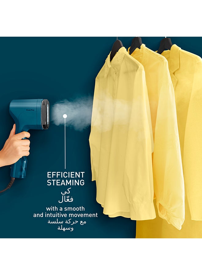 Tefal TEFAL Pure POP Garment Steamer | Steams/Purifies Garments | Steam Output Up to 20 g/min | Removes Lint | Delicate Fabrics | Reversible Pad System | Ultra-Compact | Travel-Friendly | Fast Heat-Up | 70 ml 1300 W DT2020G0 Alpes Blue  - Image 3