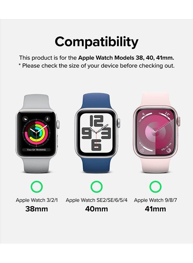رينجك Leather One Slim Watch Band For Apple Watch 38 / 40 / 41mm, Lightweight Slim High-Quality Leather Elegant Style Breathable Fit Watch Band - Brown  - Image 2