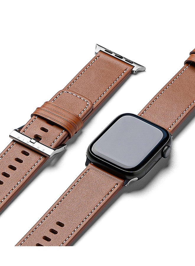 رينجك سوار ساعة جلدية ون سليم الأساسي الجريء لساعة آبل 42 / 44 / 45mm / 49mm، سوار ساعة جلدية أنيقة عالية الجودة خفيفة الوزن - - Image 1