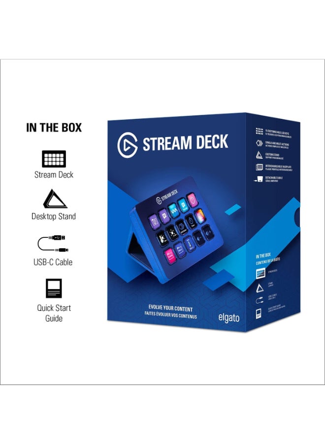 elgato - Stream Deck Mk.2 – Usb Productivity Controller - Image 1