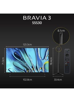 Sony BRAVIA 3 55 Inch 4k Smart TV HDR50 Hz K-55S30 Black  - Image 3