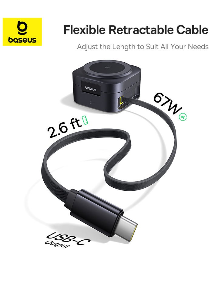 Baseus Foldable 2-in-1 Wireless Charging Station for Apple Magsafe Charger iPhone, Fast Magnetic Wireless Charger Stand for iPhone 15 14 13 12 Series, MacBook Pro, Air Pods, Samsung S24 S23 and Many More Black  - Image 5