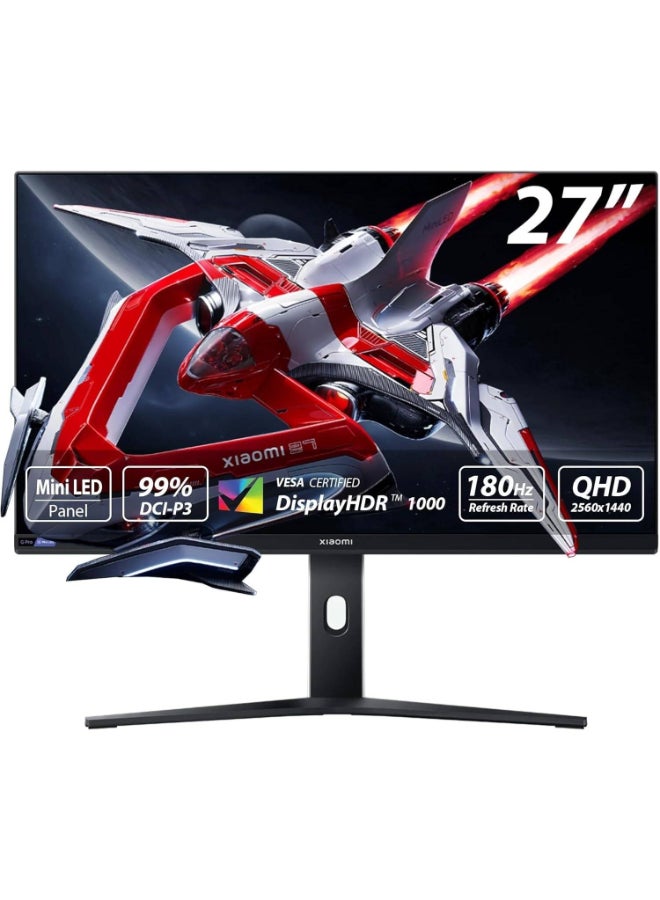 شاومي شاشة الألعاب Mini LED G Pro 27i | الرائدة في مجال الرياضات الإلكترونية | معدل تحديث عالٍ 180 هرتز | HDR1000 صورة ساطعة | رسومات FreeSync | استجابة سريعة 1 مللي ثانية | Mini LED 1152 منطقة | إضاءة محيطة RGB - Image 1