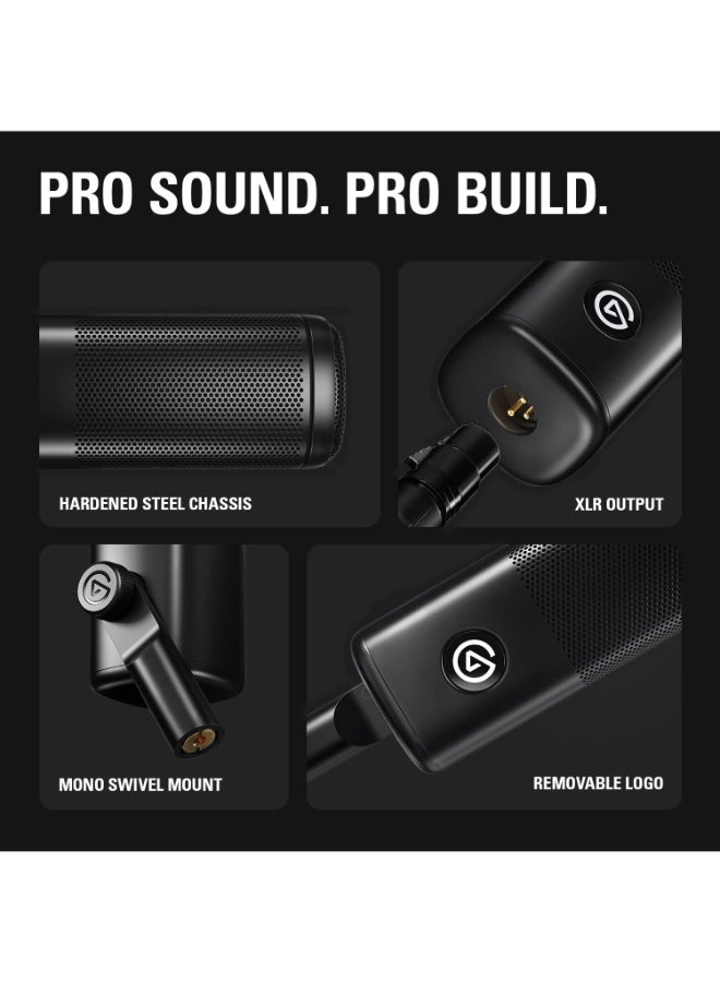 elgato - Elgato Wave DX - Dynamic XLR Microphone, Warm True-to-Life Vocals, No Signal Booster Required, Cardioid Pattern, Pop Filter, Noise Rejection, Podcasting, Streaming, Broadcasting - Image 1