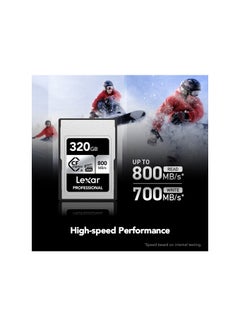 Lexar PROFESSIONAL 320GB CFEXPRESS TYPE A CARD SILVER, UP TO 800MB/S READ 700MB/S WRITE 320 GB  - Image 4