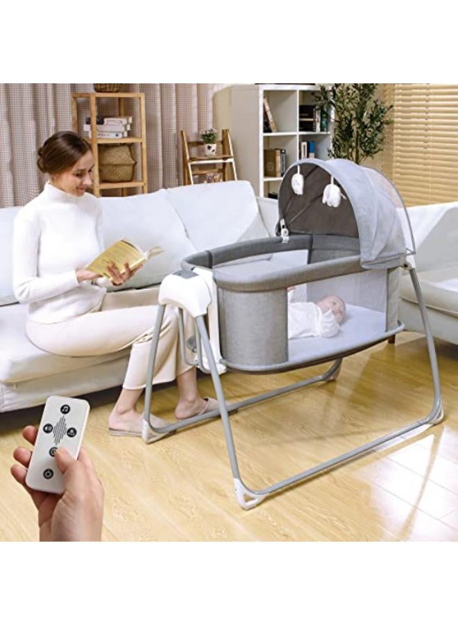 ماستيلا 4-in-1 Electric Baby Bassinet & Crib Sleeper with Swing, Model 602  - Image 2