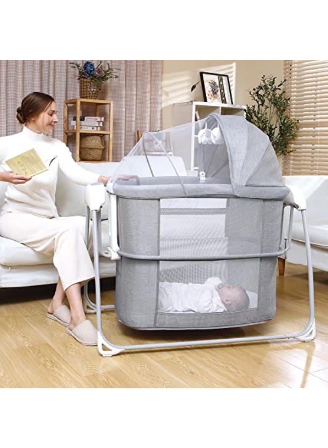 ماستيلا 4-in-1 Electric Baby Bassinet & Crib Sleeper with Swing, Model 602  - Image 1