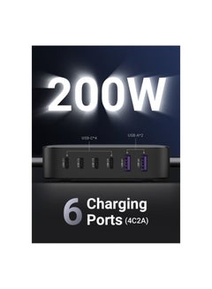 Ugreen GaN 200W Desktop Charger 6-Port - Space Grey  - Image 5