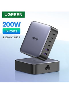 Ugreen GaN 200W Desktop Charger 6-Port - Space Grey  - Image 3