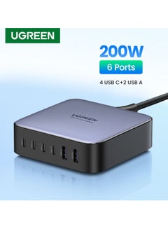 Ugreen GaN 200W Desktop Charger 6-Port - Space Grey  - Image 4