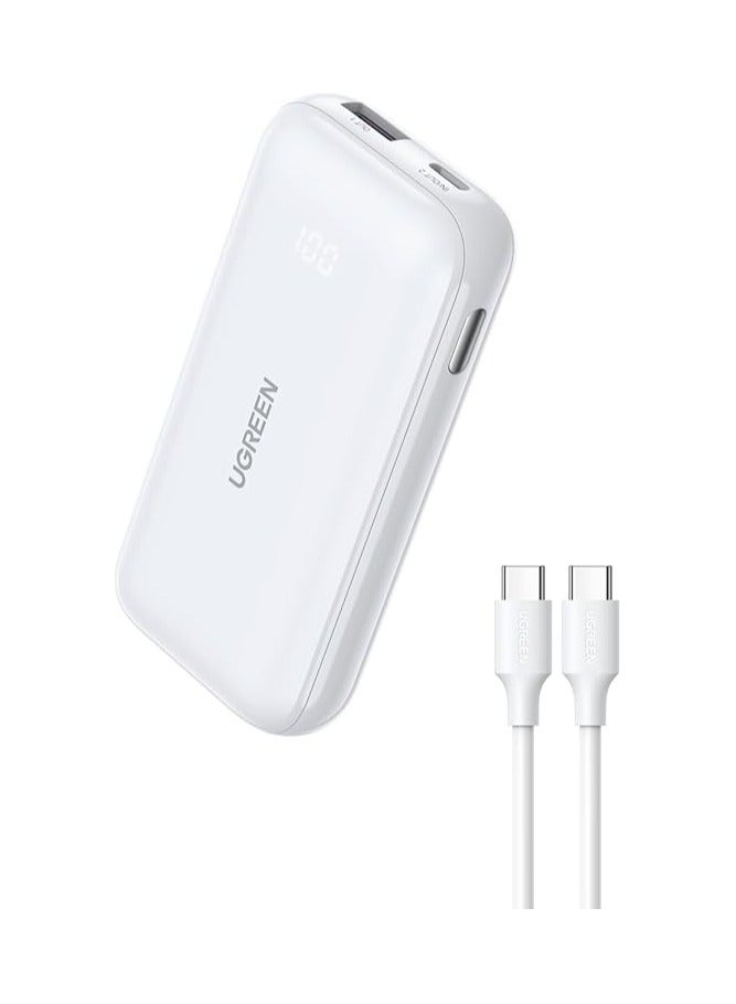 Ugreen 10000 mAh Mini Power Bank Two-Way Fast Charging 30W - White  - Image 1