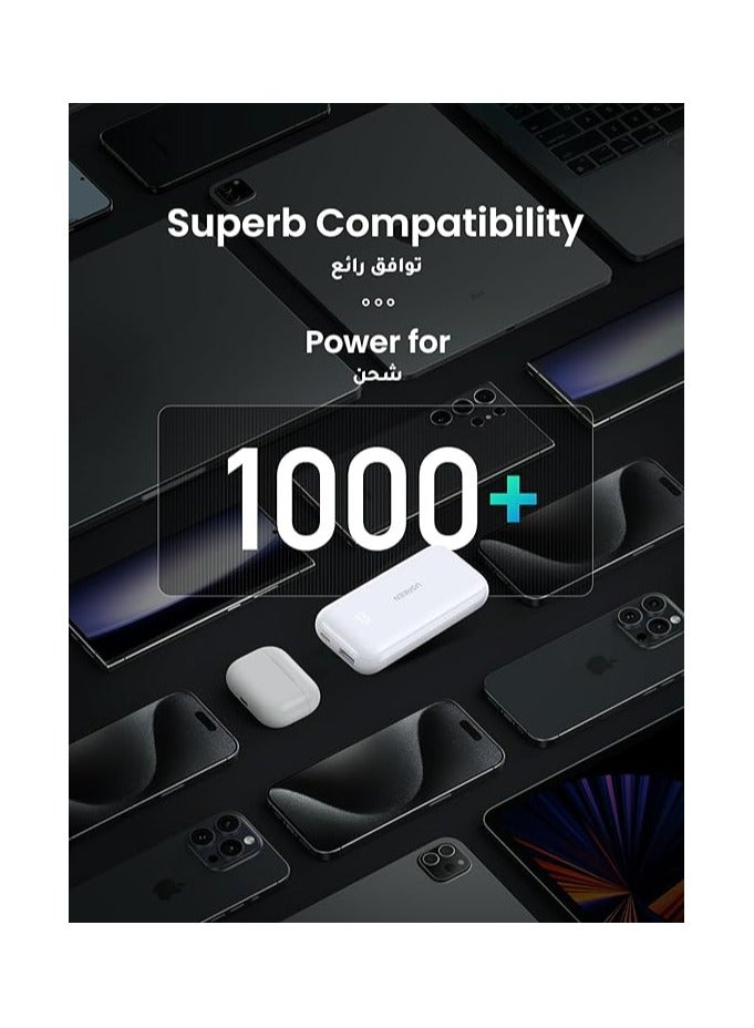 Ugreen 10000 mAh Mini Power Bank Two-Way Fast Charging 30W - White  - Image 4