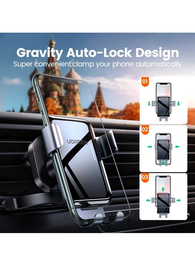 Ugreen Gravity Phone Holder for Round Air Vent - Black  - Image 3
