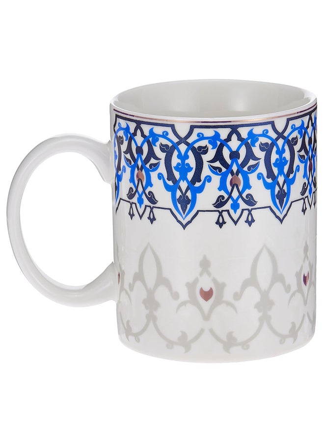 نيو فلام طقم أكواب شاي بورسلين 6 قطع مزينة بتصميم ملون متنوع - Image 4