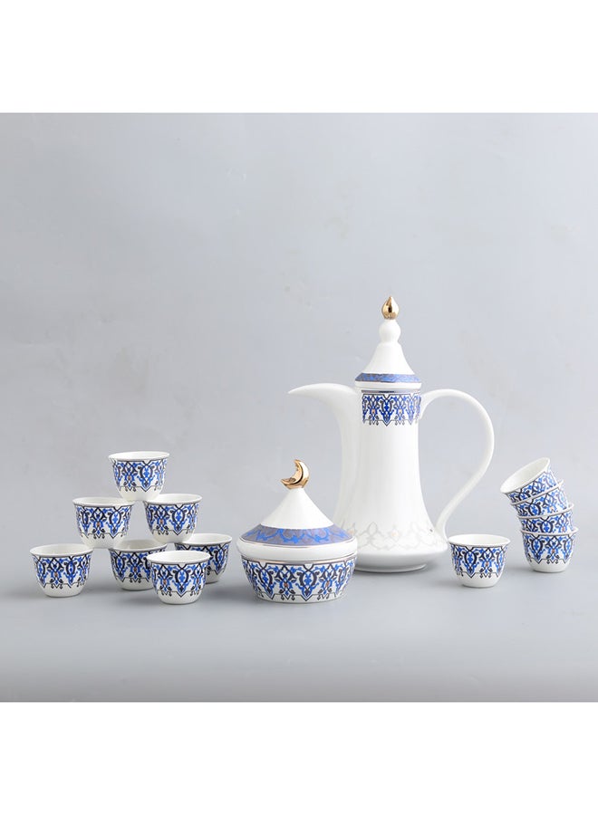 نيو فلام طقم قهوة عربية نيفولام 16 قطعة بتصميم مزخرف متنوع - Image 2