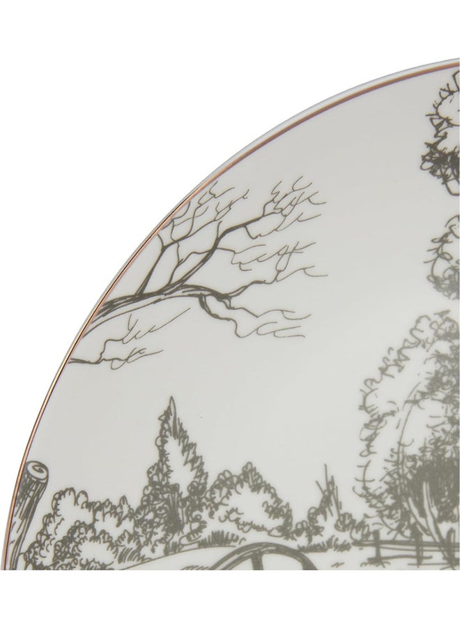 نيو فلام طقم أطباق حلوى مكون من 6 قطع من البورسلين بتصميم مزخرف متنوع - Image 4