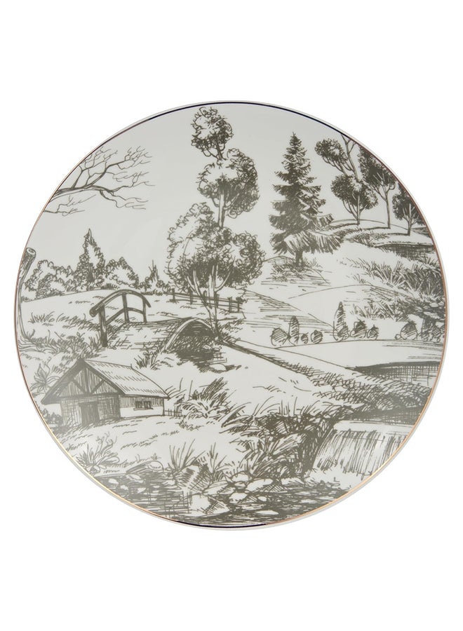 نيو فلام طقم أطباق حلوى مكون من 6 قطع من البورسلين بتصميم مزخرف متنوع - Image 3