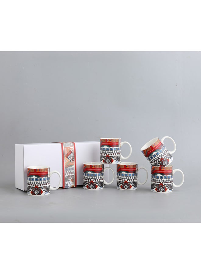 نيو فلام Neoflam Porslain  Tea Mug Set 6Pc  Made Of Porcelain With Assorted Color Decorated Design Assorted Color Decorated  - Image 1