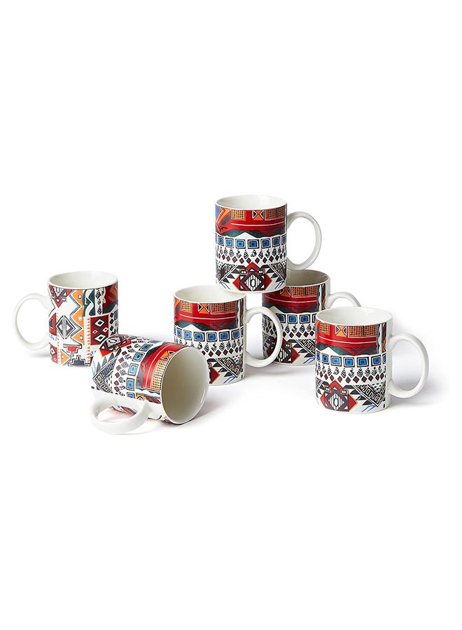 نيو فلام Neoflam Porslain  Tea Mug Set 6Pc  Made Of Porcelain With Assorted Color Decorated Design Assorted Color Decorated  - Image 2