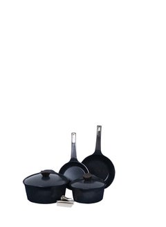 Neoflam Aeni Cooking Set 8Pcs Black Marble طقم طهي إيني 8 قطع رخام أسود Black Marble  - Image 1