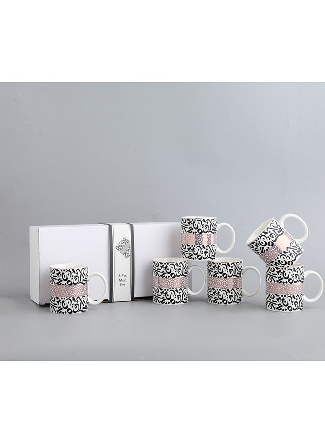 Neoflam Porslain  Tea Mug Set 6Pc  Made Of Porcelain With Assorted Color Decorated Design Assorted Color Decorated