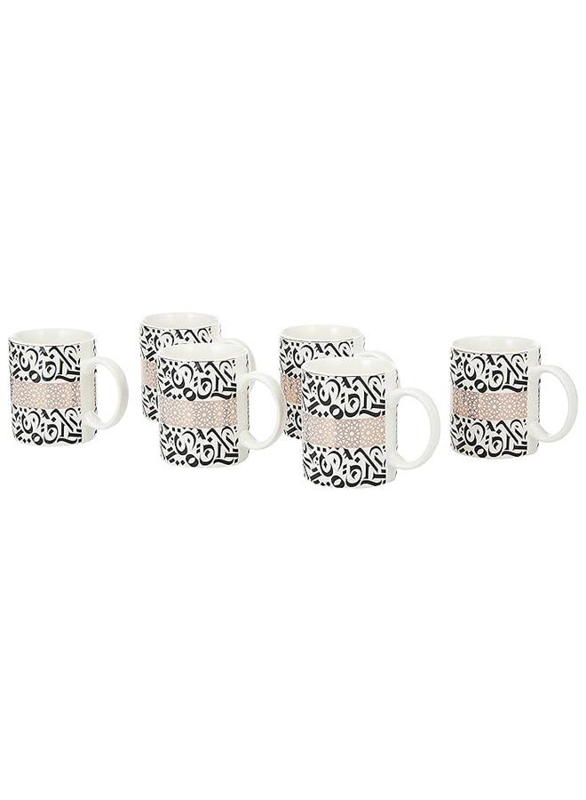 Neoflam Porslain  Tea Mug Set 6Pc  Made Of Porcelain With Assorted Color Decorated Design Assorted Color Decorated