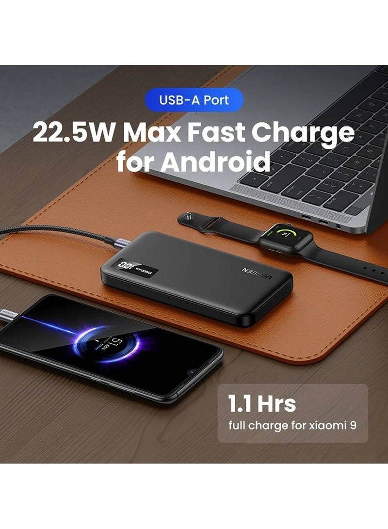 Ugreen 10000 mAh Power Bank Two-Way Fast Charging USB-C Port and USB Port - Black  - Image 5