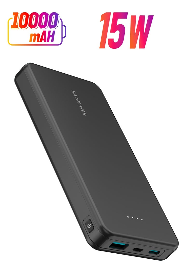 RAVPOWER 10000 mAh PB1215 15W 3 Port Power Bank Black  - Image 1