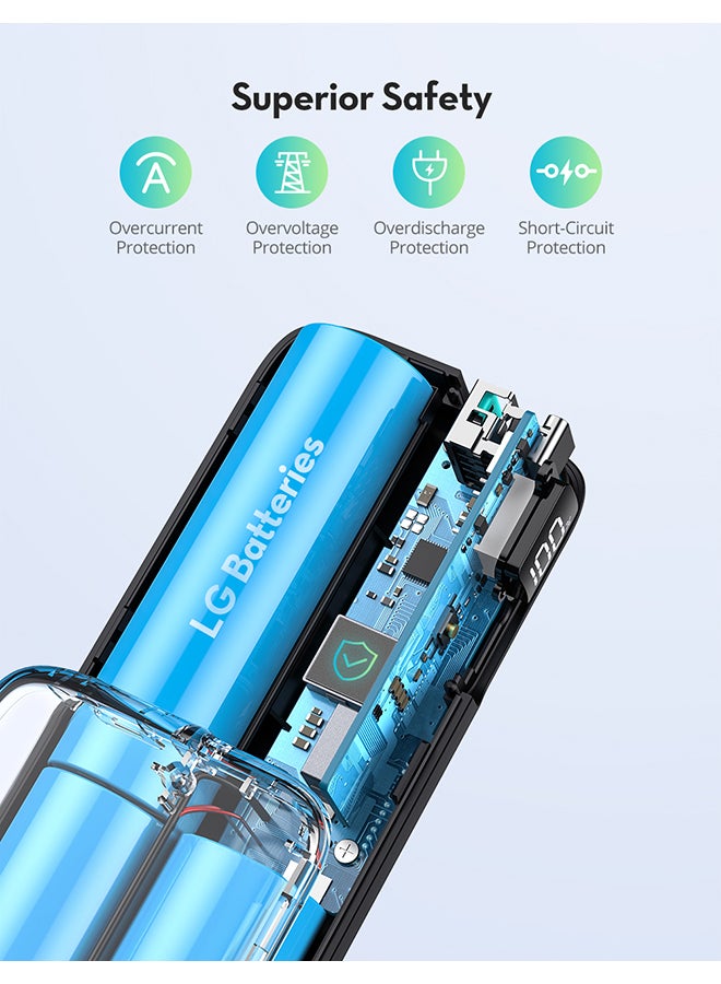 RAVPOWER - 15000 mAh RP-PB203 PD Pioneer 30W 2-Port Power Bank With LED Display Black - Image 1