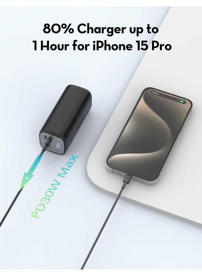 RAVPOWER 14000 mAh 14000 mAh RAPB208 Mini PD30W Power Bank 2C1A Black  - Image 3