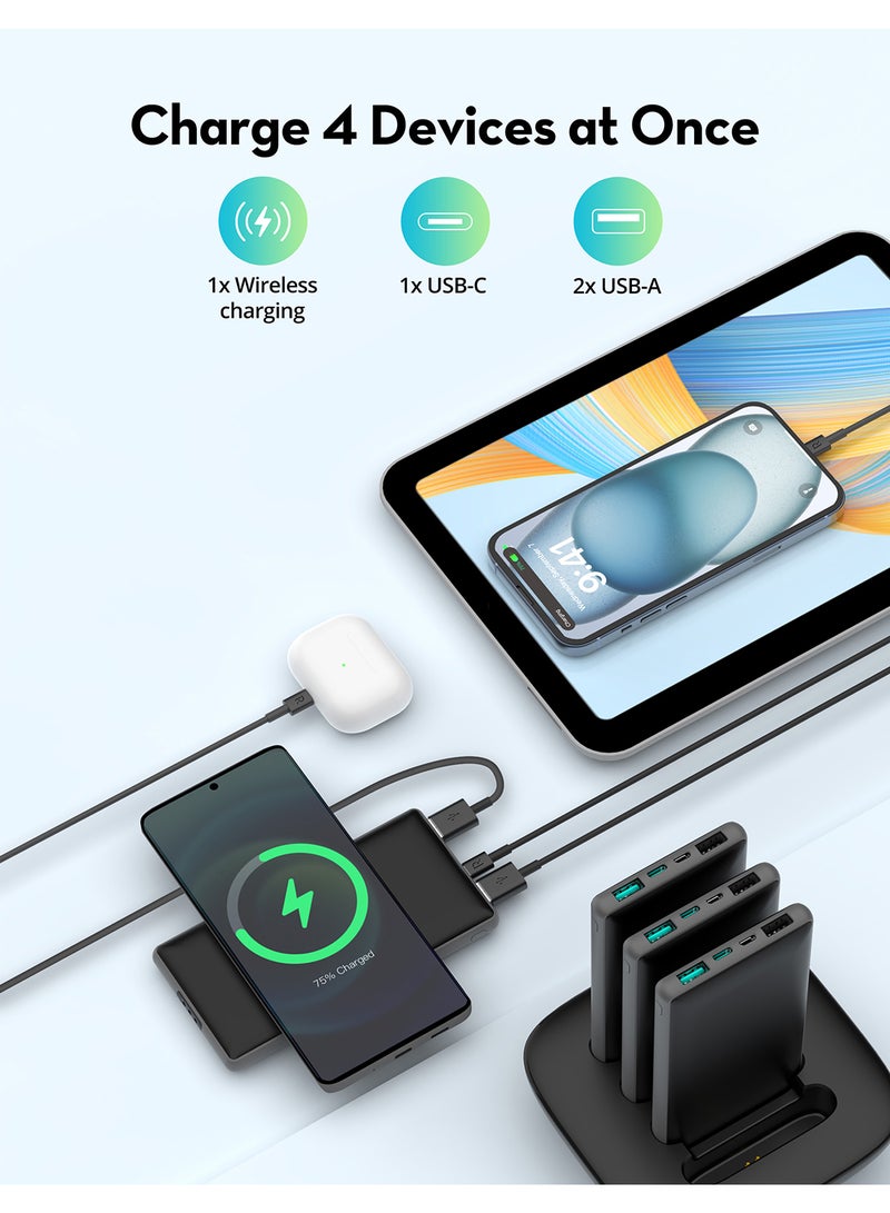 RAVPOWER 10000 mAh RP-PB251 Home Charging Combo Global Version Power Bank* Black  - Image 5