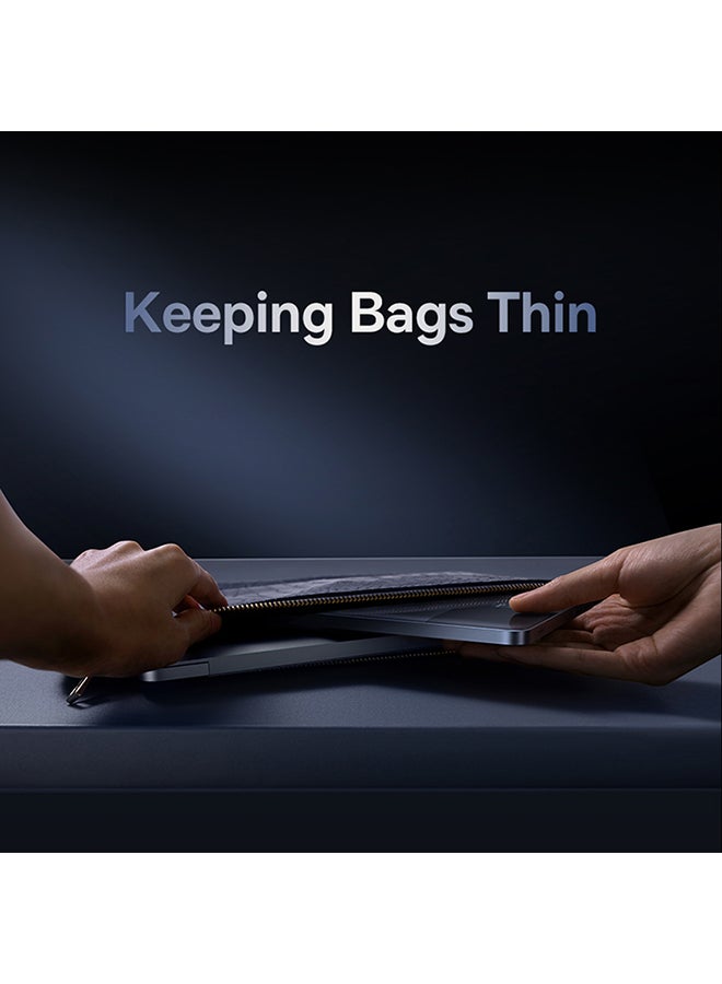 بيسوس OS Blade2 Fast-Charging Power Bank With Digital Display Intelligent Edition 65W Mariana Blue (With Baseus Mini White Series Fast-Charging Cable Type-C to Type-C 100W (20V/5A) 50cm Black) White - Image 4