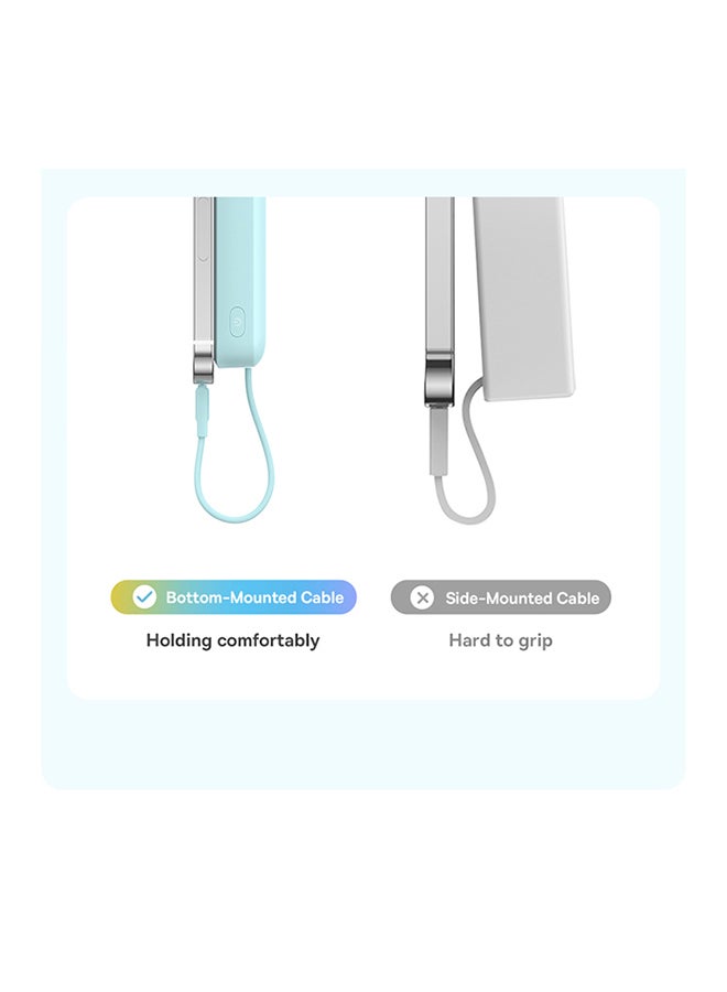 Baseus 10000 mAh Magnetic Mini Wireless Fast Charge Power Bank Type-C Edition 30W Stellar White - Image 3